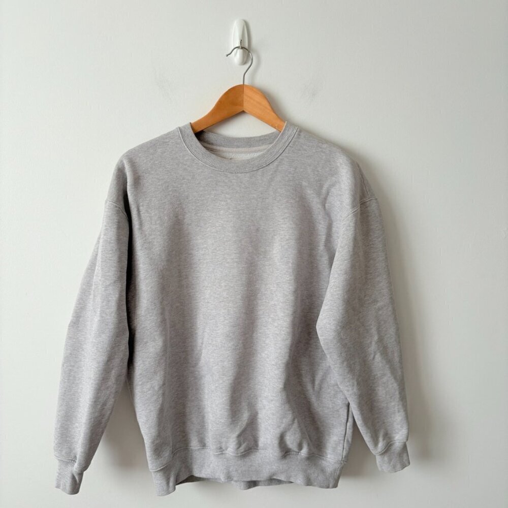 Aritzia Wilfred Free Crew Neck Pullover Sweatshirt Sweater Heather Grey Size 1